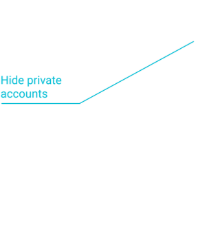 hide private account